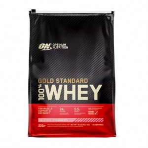 Optimum Nutrition GOLD STANDARD 100% WHEY™ Delicious Strawberry 10 lb (146 Servings) Greece | 52ZBOFLHV