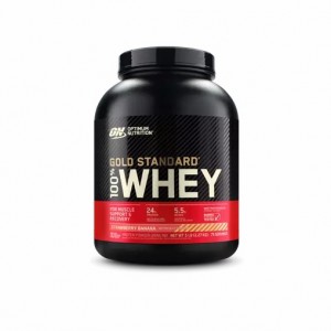Optimum Nutrition GOLD STANDARD 100% WHEY™ Strawberry Banana 5 lb (75 Servings) Greece | 71DNMBPYO