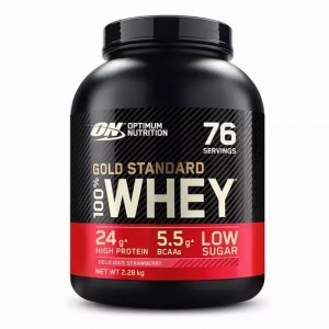 Optimum Nutrition Gold Standard 100% Whey Protein Powder Delicious Strawberry 2.28 kg (76 Servings) Greece | 82FAUGZSK