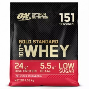 Optimum Nutrition Gold Standard 100% Whey Protein Powder Delicious Strawberry 4.53 kg (151 Servings) Greece | 81JNEPLRD