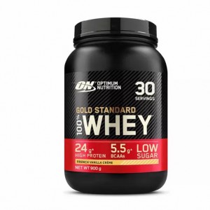 Optimum Nutrition Gold Standard 100% Whey Protein Powder French Vanilla 900 grams (30 Servings) Greece | 46WNDTEVM