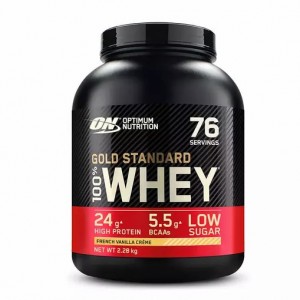 Optimum Nutrition Gold Standard 100% Whey Protein Powder French Vanilla 2.28 kg (76 Servings) Greece | 54UPOJHBA