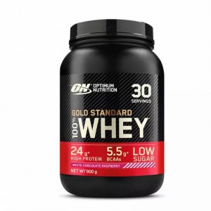 Optimum Nutrition Gold Standard 100% Whey Protein Powder White Chocolate Raspberry 900 grams (30 Servings) Greece | 02QFOEPIV