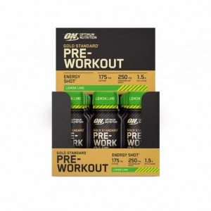 Optimum Nutrition Gold Standard Pre-Workout Shot Lemon Lime 720 ml (12 pieces) Greece | 18MYOIEVX
