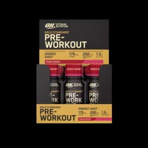 Optimum Nutrition Gold Standard Pre-Workout Shot Mixed Berry 720 ml (12 pieces) Greece | 10MGSFQAZ