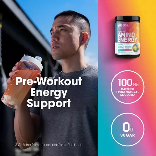 Optimum Nutrition ESSENTIAL AMIN.O. ENERGY® *new* Rainbow Sherbet - Notify Me 0.6 lb - Notify me Greece | 79GJMQZUA