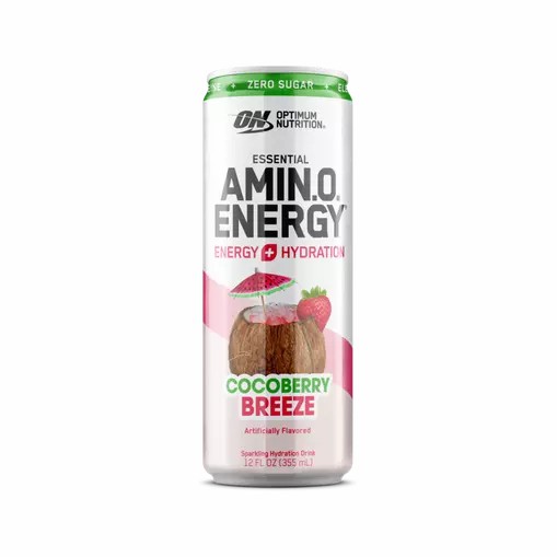Optimum Nutrition ESSENTIAL AMIN.O. ENERGY+ Electrolytes Sparkling *new* Cocoberry Breeze 355ml * 12 Cans (12 Servings) Greece | 36QMTHBAL
