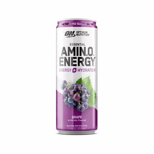 Optimum Nutrition ESSENTIAL AMIN.O. ENERGY+ Electrolytes Sparkling Grape 355ml * 12 Cans (12 Servings) Greece | 58SGXTNFP