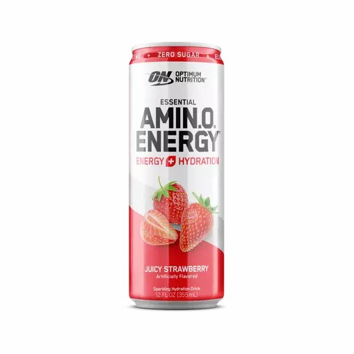Optimum Nutrition ESSENTIAL AMIN.O. ENERGY+ Electrolytes Sparkling Juicy Strawberry 355ml * 12 Cans (12 Servings) Greece | 49TBVMDFL