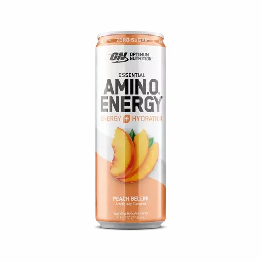 Optimum Nutrition ESSENTIAL AMIN.O. ENERGY+ Electrolytes Sparkling Peach Bellini 355ml * 12 Cans (12 Servings) Greece | 43BJTEFOV