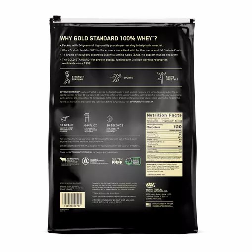 Optimum Nutrition GOLD STANDARD 100% WHEY™ Delicious Strawberry 10 lb (146 Servings) Greece | 52ZBOFLHV