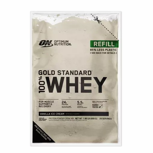Optimum Nutrition GOLD STANDARD 100% WHEY™ Recyclable Refill Bag Vanilla Ice Cream 2 lb (29 Servings) Greece | 92KZGTEDX