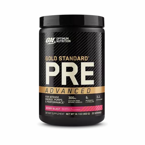 Optimum Nutrition GOLD STANDARD® Pre Advanced Berry Blast 0.88 lb (20 Servings) Greece | 62ROUJYZP