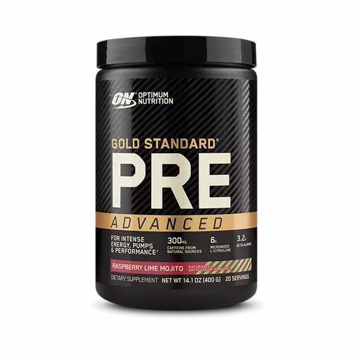 Optimum Nutrition GOLD STANDARD® Pre Advanced Raspberry Lime Mojito 0.88 lb (20 Servings) Greece | 91UAISYXK