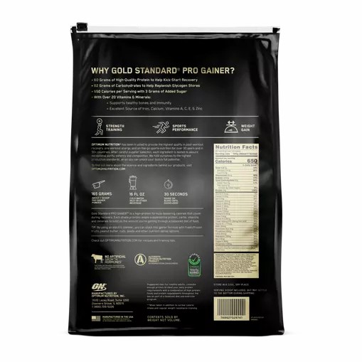 Optimum Nutrition GOLD STANDARD® Pro Gainer Vanilla Custard 10.19 lb (28 Servings) Greece | 89OMLZVAX