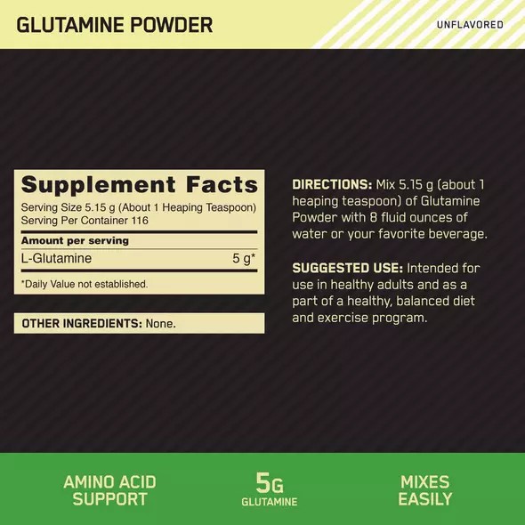 Optimum Nutrition Glutamine Powder 2.2 lb (194 Servings) Greece | 75RDAJBYC