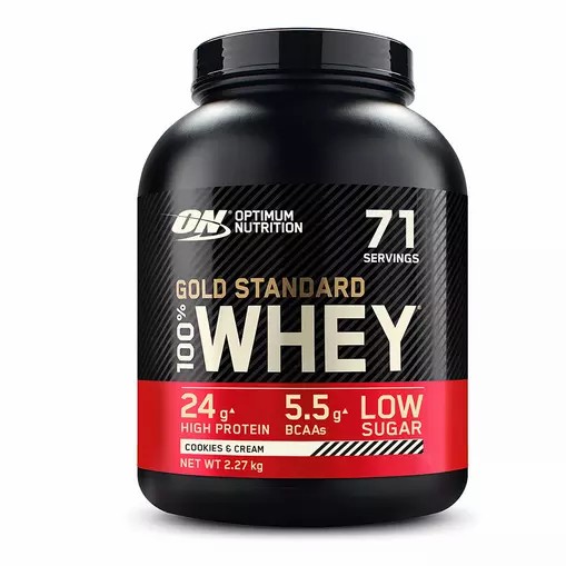 Optimum Nutrition Gold Standard 100% Whey Protein Powder Cookies & Cream 2.27 kg (71 Servings) Greece | 74ITHJXQS