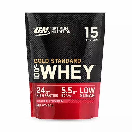 Optimum Nutrition Gold Standard 100% Whey Protein Powder Delicious Strawberry 450 grams (15 Servings) Greece | 31KPUMGIA