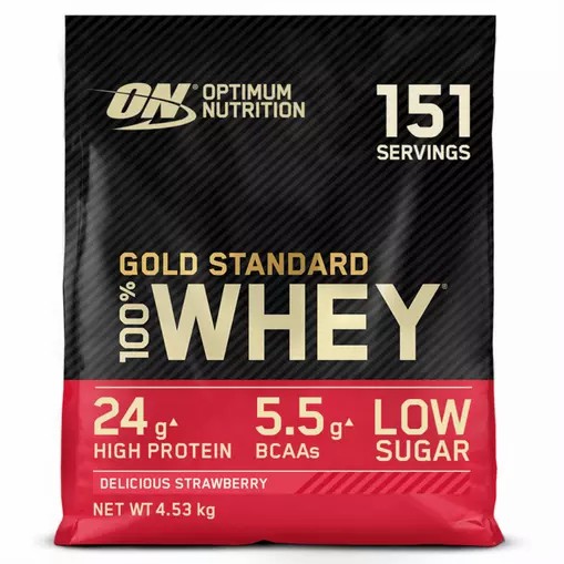 Optimum Nutrition Gold Standard 100% Whey Protein Powder Delicious Strawberry 4.53 kg (151 Servings) Greece | 81JNEPLRD