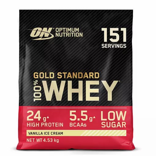 Optimum Nutrition Gold Standard 100% Whey Protein Powder Vanilla Ice Cream 4.53 kg (151 Servings) Greece | 74ZHVUMBE