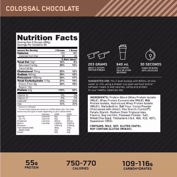 Optimum Nutrition Gold Standard Gainer Chocolate 4.67kg Greece | 65IEQUKGM