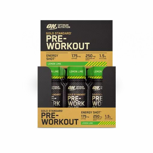Optimum Nutrition Gold Standard Pre-Workout Shot Lemon Lime 720 ml (12 pieces) Greece | 18MYOIEVX