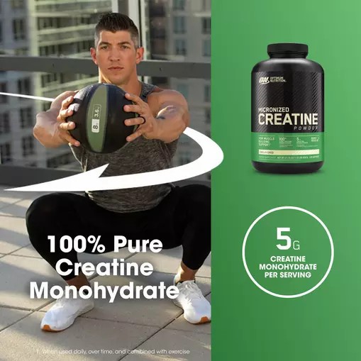 Optimum Nutrition Micronized Creatine Powder Unflavored 1.32 lb (120 Servings) Greece | 82JEAVICN