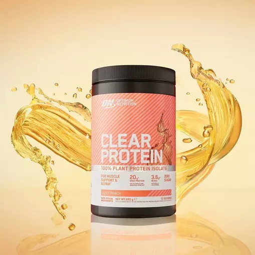 Optimum Nutrition ON Clear Protein 100% Plant Protein Isolate Juicy Peach 280 grams (10 Servings) Greece | 32EIOHBKL