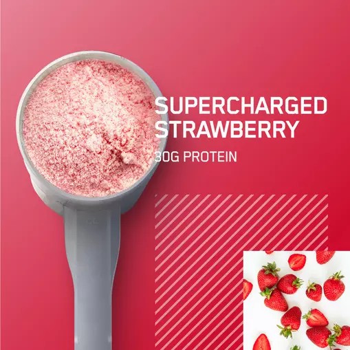 Optimum Nutrition PLATINUM HYDROWHEY™ Supercharged Strawberry 1.76 lb (20 Servings) Greece | 03STOMKQR