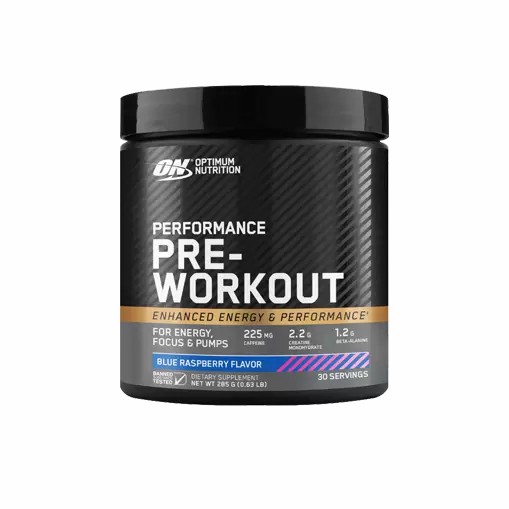 Optimum Nutrition Performance Pre-Workout Blue Raspberry 285g Greece | 95RDVHBMJ