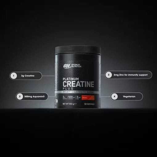 Optimum Nutrition Platinum Creatine Plus Orange 350 grams (50 Servings) Greece | 86BNSVEQD