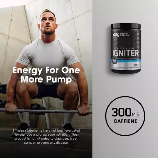 Optimum Nutrition Platinum Igniter Blue Raspberry Freeze 0.84 lb (20 Servings) Greece | 25MCGDLZF