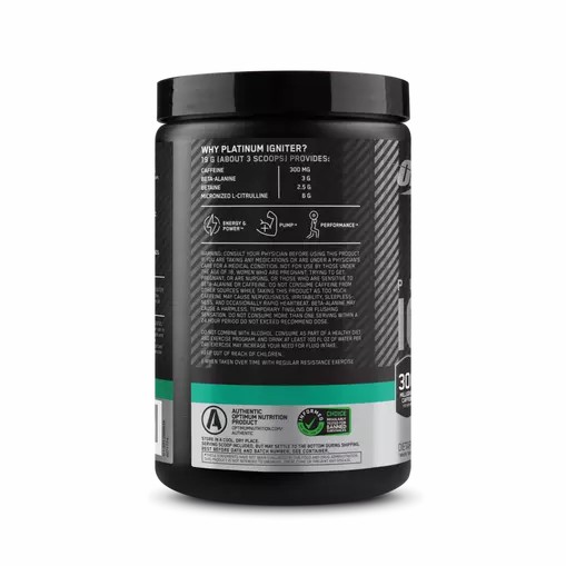 Optimum Nutrition Platinum Igniter Cherry Lime Punch 0.84 lb (20 Servings) Greece | 61JZIMSEP