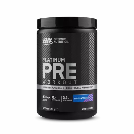 Optimum Nutrition Platinum Pre-workout Blue Raspberry 420 grams (20 Servings) Greece | 53OIUYWLC