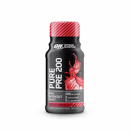Optimum Nutrition Pure Pre 200 Pre-Workout Shot Berry 60ml (12 shots) Greece | 12HLXRGSV