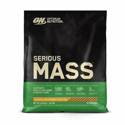 Optimum Nutrition Serious Mass Chocolate Peanut Butter 5.45 kg (16 Servings) Greece | 74BHUAGVD