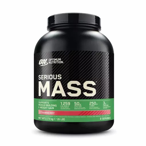 Optimum Nutrition Serious Mass Strawberry 2.73 kg (8 Servings) Greece | 03SHWVDOG