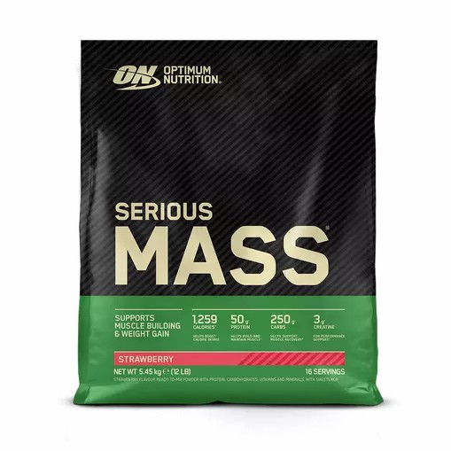 Optimum Nutrition Serious Mass Strawberry 5.45 kg (16 Servings) Greece | 16EWUSGRI